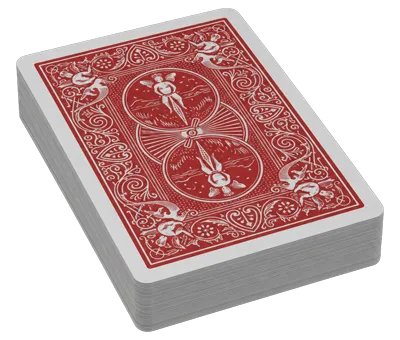Playing cards fanned out showing a stacked deck arrangement
